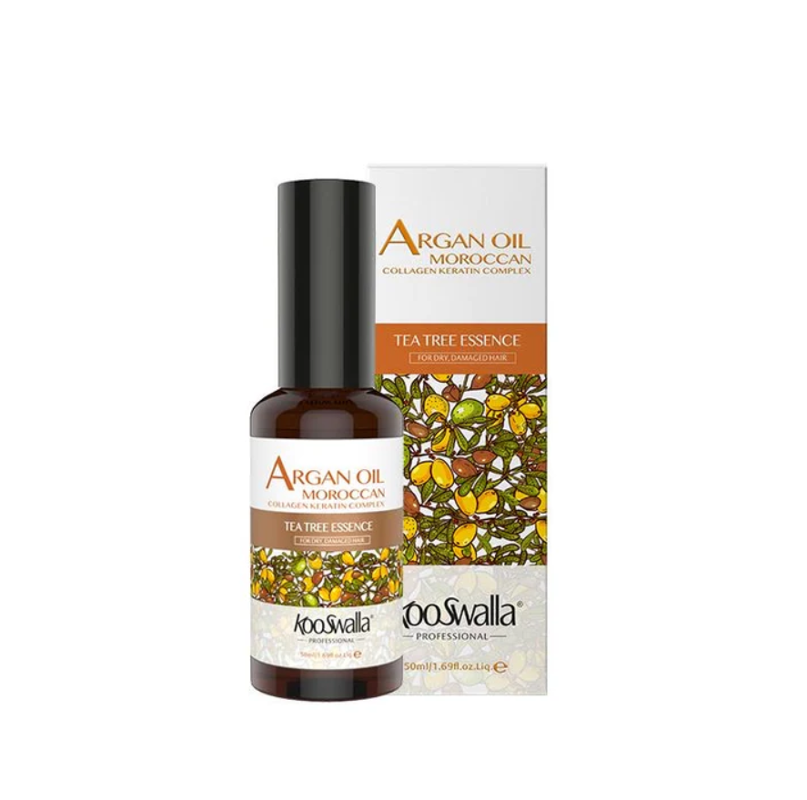 Argan Oil Tee Tree Range Hair and Skin, Kooswalla Tea Tree Essence serum is a unique serum with instant absorption into hair and skin to create beautiful shine