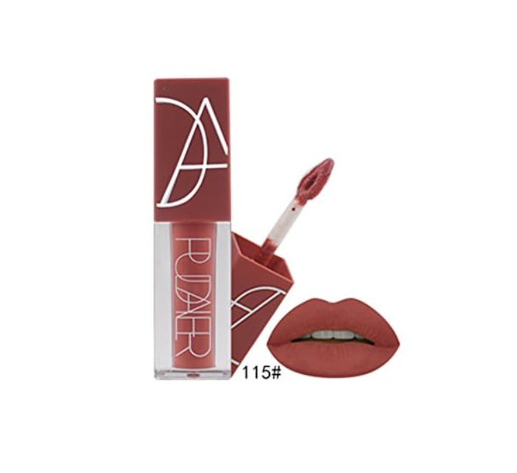 Lip Glaze Non-Fading Matte Lip Gloss Velvet Liquid Lipstick Sexy Long Lasting Pink Beige