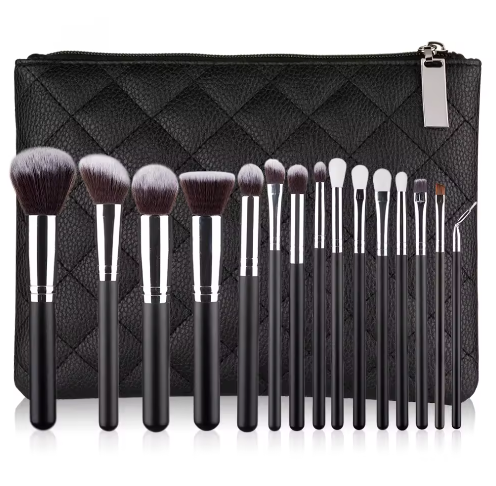 Professional 15pcs Makeup Brushes Classic Power Brush Make Up Beauty Tools Soft Synthetic Hair Private Label Makeup Brush Set