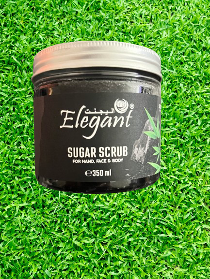 Elegant Nourishing Sugar Scrub – 350 gm – Sugar + Charcoal