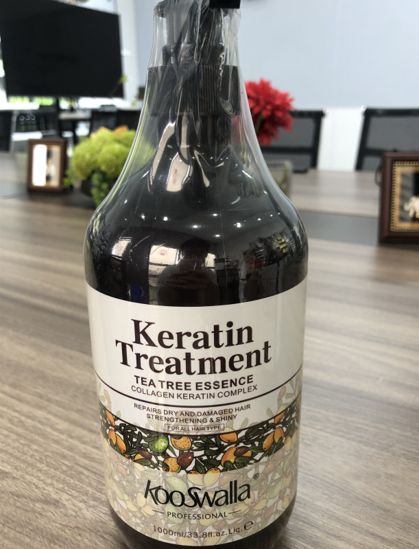 Tea Tree Keratin Treatment, Large 1000ml, Do Keratin Treatment in Home Now by just following the simple steps,  Infused with tea tree oil, Rich in collagen, Gentle on scalp.