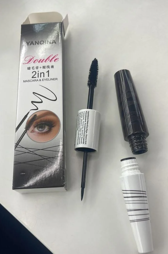 YANQINA Double 2in1 Mascara & Eyeliner, Long lasting