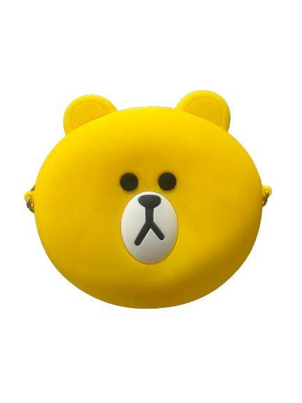 Yellow Bear Teenage Girls Handbag, Silicon handbag, Cross body bags, Cartoon Bag